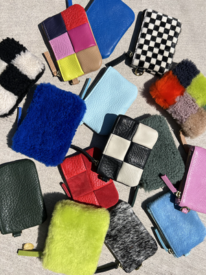 PRIMECUT: CHECKERED COWHIDE COIN POUCH